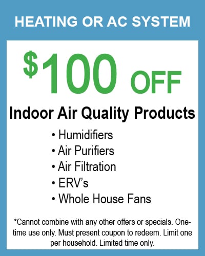 $100 off Any Air Qualitiy product